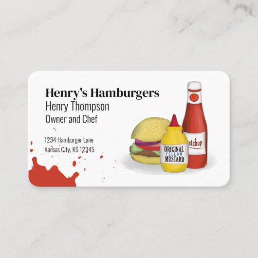 Carte De Visite Me connecter | QR Code Simple Hamburger Moderne (Devant)