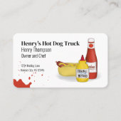 Carte De Visite Me connecter | QR Code Simple Hotdog Modern (Devant)