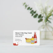 Carte De Visite Me connecter | QR Code Simple Hotdog Modern (Debout devant)