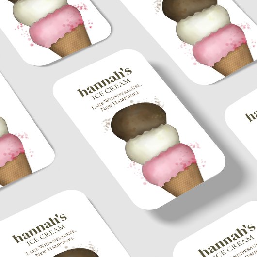 Carte De Visite Me connecter | QR Code Simple Ice Cream Cone