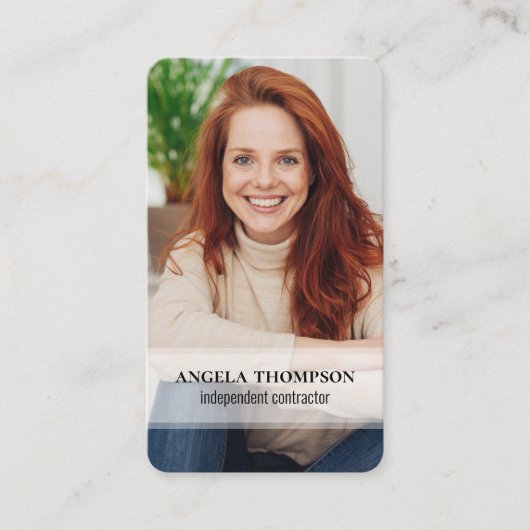 Carte De Visite Me connecter | QR Code Simple Photo Moderne (Devant)