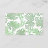 Carte De Visite Me connecter | QR Code Social Media Palm Feuilles (Dos)