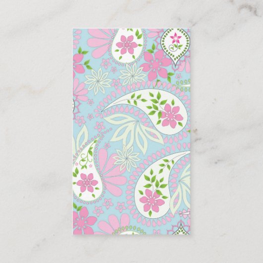 Carte De Visite Me connecter | Social Media QR Code Paisley (Dos)