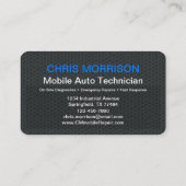 Carte De Visite Mécanicien automobile mobile professionnel (Dos)