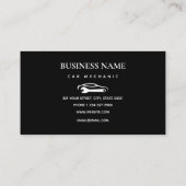 Carte De Visite Mécanicien automobile Réparation atelier Machinist (Dos)