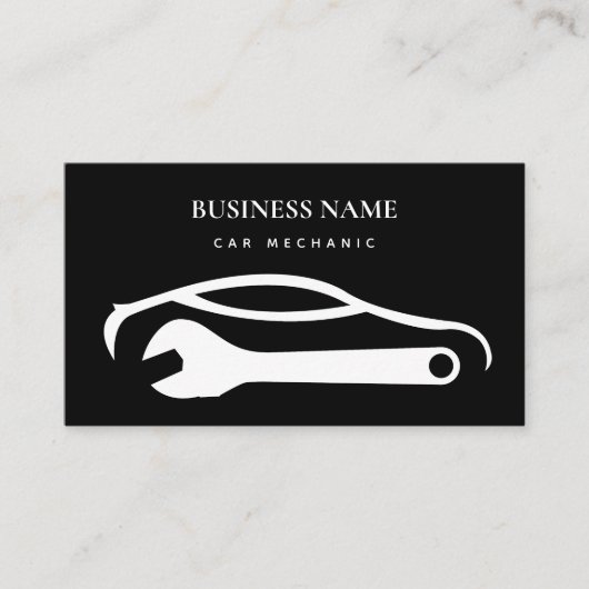 Carte De Visite Mécanicien automobile Réparation atelier Machinist (Devant)
