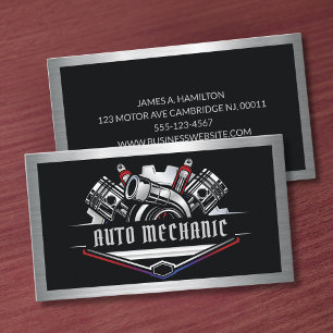 Carte De Visite Mécanicien automobile Service de réparation automo