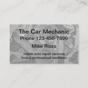 Carte De Visite Mécanicien automobile simple
