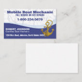 Carte De Visite Mécanicien de bateaux mobile (Devant / Derrière)