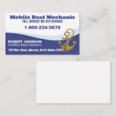 Carte De Visite Mécanicien de bateaux mobile (Devant / Derrière)