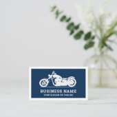 Carte De Visite Mécanicien de moto bleu blanc de la Marine (Debout devant)