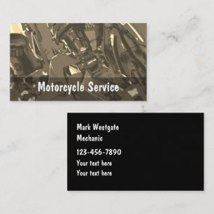 Carte De Visite Mécanicien de réparation de moto