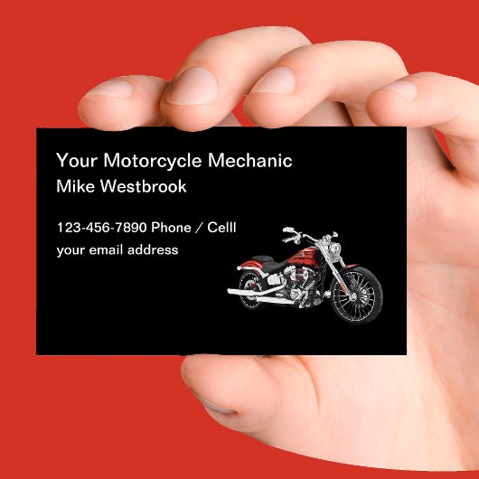 Carte De Visite Mécanicien de réparation de motocyclette