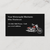 Carte De Visite Mécanicien de réparation de motocyclette (Devant)