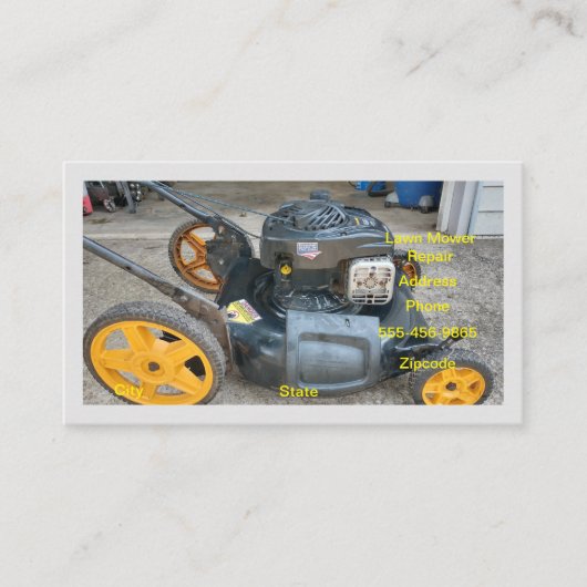 Carte De Visite Mécanicien de réparation de petits moteurs (Devant)