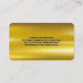 Carte De Visite Mécanicien | Métal Or | Services Auto | Clé (Dos)