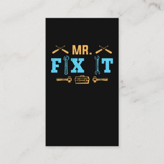 Carte De Visite Mécanicien père artisan Drôle réparateur (Devant)