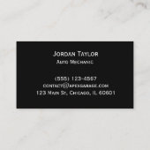 Carte de visite mécanicien professionnel (Dos)