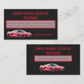 Carte de visite Mecánico Automotriz (Devant / Derrière)