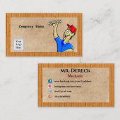 Carte de visite mécanique (Devant / Derrière)