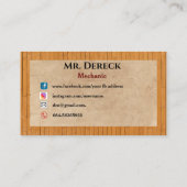 Carte de visite mécanique (Dos)