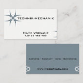 Carte De Visite mécanique (Devant / Derrière)