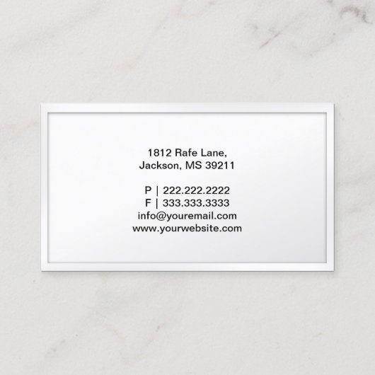 Carte de visite mécanique automatique du monogramm (Dos)