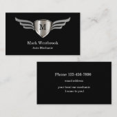 Carte De Visite Mécanique automatique Monogramme Cool (Devant / Derrière)