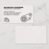 Carte De Visite Mécanique automatique | Poulies et broches à main (Devant / Derrière)