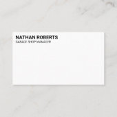 Carte De Visite Mécanique avec clé | Atelier de réparation de gara (Dos)