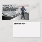 Carte De Visite Mécanique avec clé | Atelier de réparation de gara (Devant / Derrière)