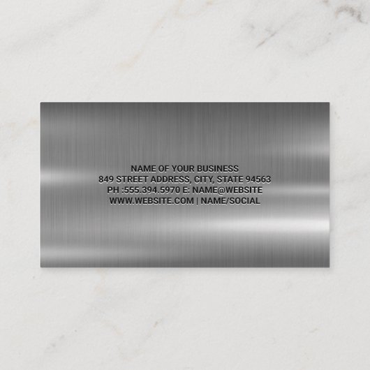 Carte De Visite Mécanique | Couleur | Automobile Auto Tech (Dos)