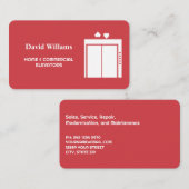 Carte De Visite Mécanique d'ascenseur (Devant / Derrière)