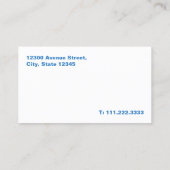 Carte De Visite Mécanique de camion simple (Dos)