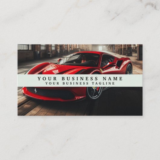 Carte De Visite Mécanique de course moderne Automobile (Devant)