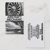 Carte De Visite Mécanique de l'aéronef (Devant / Derrière)