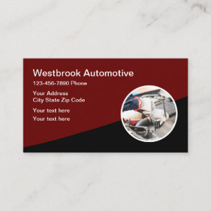 Carte De Visite Mécanique de l'atelier de réparation automobile