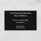 Carte De Visite Mécanique de moto cool (Dos)