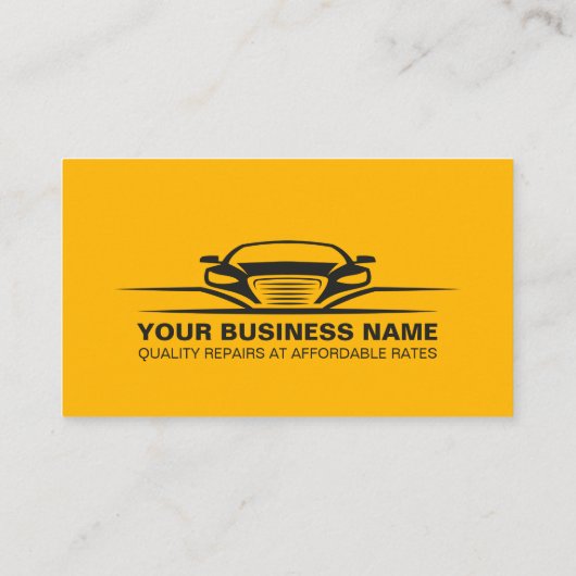 Carte De Visite Mécanique de réparation automobile minima moderne (Dos)