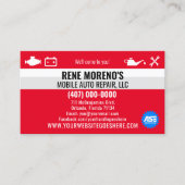 Carte De Visite Mécanique de réparation automobile mobile 2 Côté B (Devant)