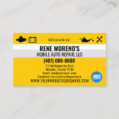 Carte De Visite Mécanique de réparation automobile mobile 2 Côté B (Devant)