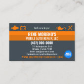 Carte De Visite Mécanique de réparation automobile mobile 2 Côté B (Devant)