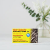 Carte De Visite Mécanique de réparation automobile mobile 2 Côté B (Debout devant)