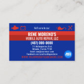 Carte De Visite Mécanique de réparation automobile mobile 2 Côté B (Devant)