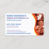 Carte De Visite Mécanique de réparation automobile mobile 2 côtés (Devant)