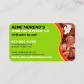 Carte De Visite Mécanique de réparation automobile mobile 2 côtés (Devant)