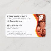 Carte De Visite Mécanique de réparation automobile mobile 2 côtés (Devant)