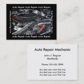 Carte De Visite Mécanique de réparation automobile unique (Devant / Derrière)