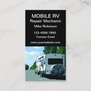Carte De Visite Mécanique de réparation de camping-car mobile