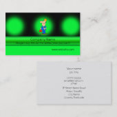 Carte De Visite Mécanique de travail sur effet métallique vert (Devant / Derrière)